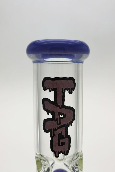 TAG 17" Beaker Bong with 16-Arm Tree Percolator, 50x7MM, Front View on White Background