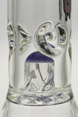 Close-up of TAG 17" Beaker Bong with 16-Arm Tree Percolator, 7mm Thick Glass, Side View
