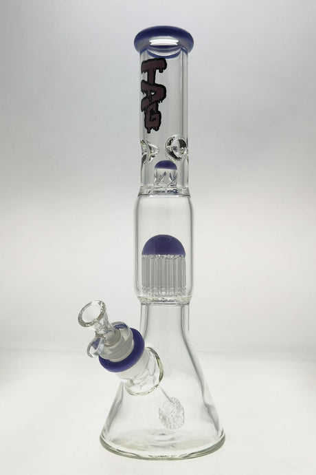 TAG 17" Beaker Bong with 16-Arm Tree Percolator, Thick 7mm Glass, and Downstem