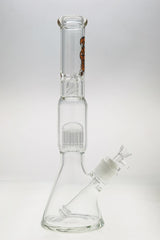TAG 17" Beaker Bong with 16-Arm Tree Percolator and 28/18MM Downstem, Front View on White Background