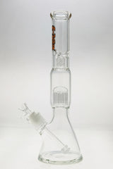 TAG 17" Beaker Bong with Fixed 16-Arm Tree Percolator, 50x7MM, Front View on White