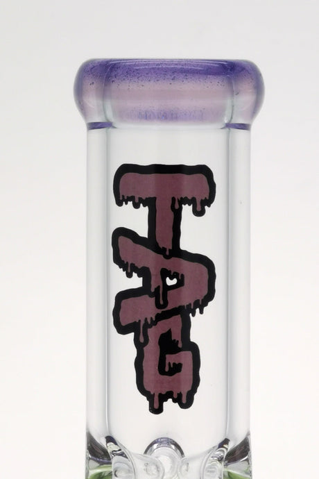 TAG 17" Beaker Bong with Fixed 16-Arm Tree Percolator, 7mm Thick Glass, Front View