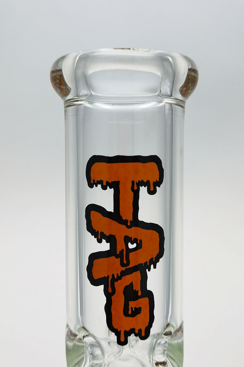 TAG 17" Beaker Bong with Fixed 16-Arm Tree Percolator, 50x7MM Thick Glass, Front View