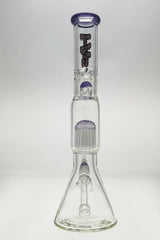 TAG 17" Beaker Bong with Fixed 16-Arm Tree Percolator, 50x7MM Thick Glass, Front View