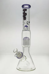 TAG 17" Beaker Bong with 16-Arm Tree Percolator, 50x7MM Thick, Front View on White Background