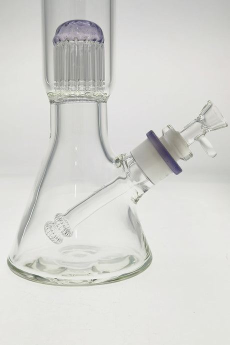 TAG 17" Beaker Bong with 16-Arm Tree Percolator and Thick 7mm Glass, Front View