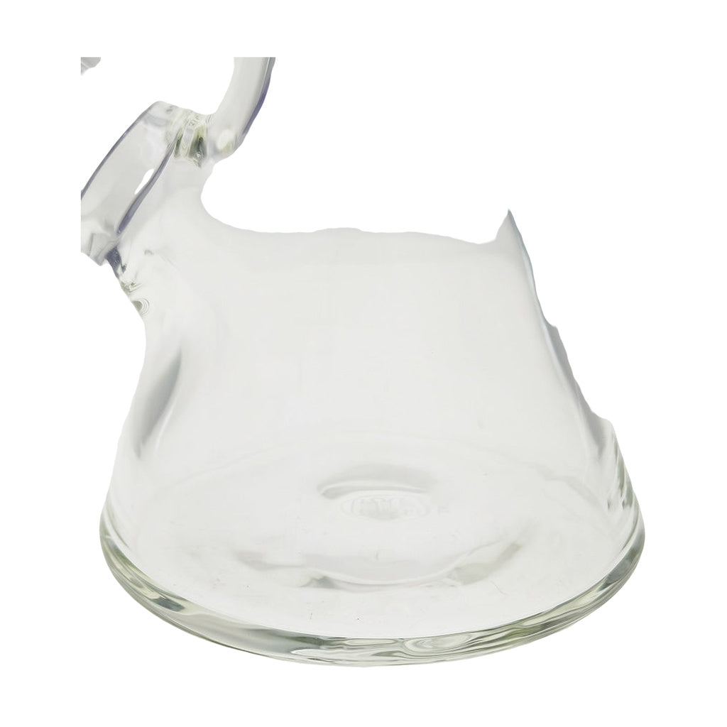 Close-up of TAG 17" Beaker Bong base, 50x7MM thick glass, with clear seamless design