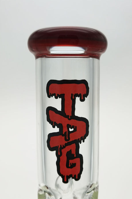 Close-up of TAG 17" Beaker Bong with Fixed 16-Arm Tree Percolator and Thick Glass