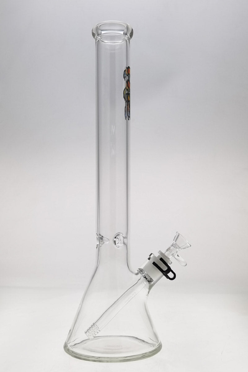 TAG 18" Beaker Bong in Tie Dye, 50x5MM with 18/14MM Downstem, Thick Borosilicate Glass