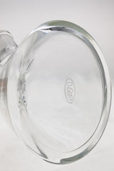 Close-up of TAG 18" Beaker Base with Thick Ass Glass logo, showcasing its 5mm thickness.