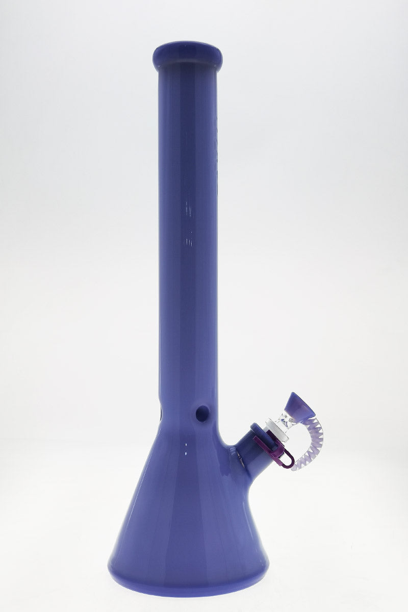 TAG 18" Tie Dye Beaker Bong 50x5MM with 18/14MM Downstem front view on white background