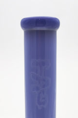 TAG 18" Beaker Bong in Tie Dye Blue, 50x5MM with 18/14MM Downstem, Close-up View