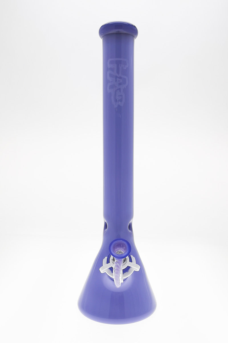 TAG 18" Beaker Bong in Tie Dye, Front View, 50x5MM with 18/14MM Downstem