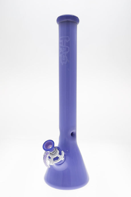 TAG 18" Beaker Bong in Full Purple, 50x5MM Thick Borosilicate Glass, Front View