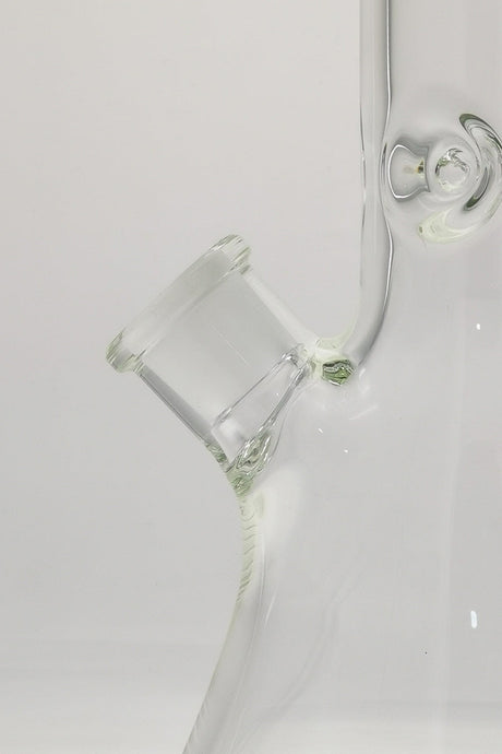 Close-up TAG Beaker Bong 50x7MM with Rasta Downstem - Side View
