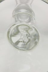 Close-up view of TAG 18" Beaker Bong downstem with 28/18MM joint size and 2021 engraving