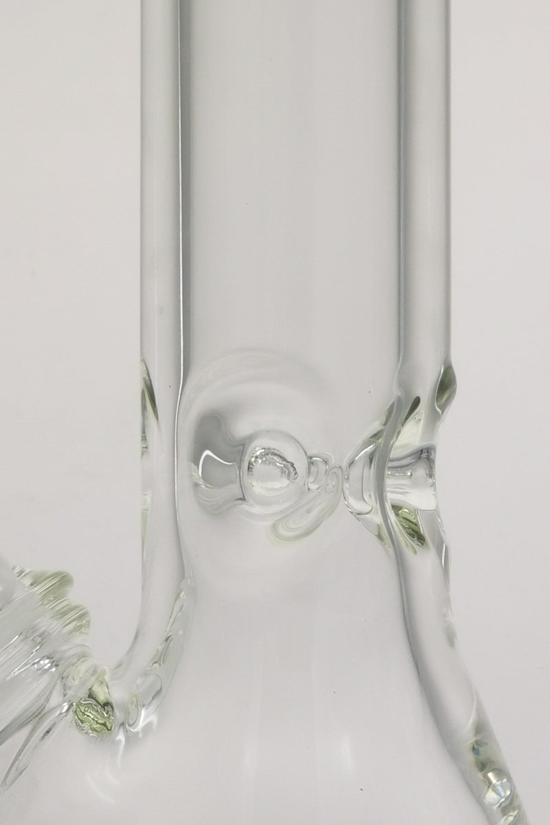 Close-up of TAG 18" Beaker Bong 50x9MM with 28/18MM Downstem in Tie Dye Design