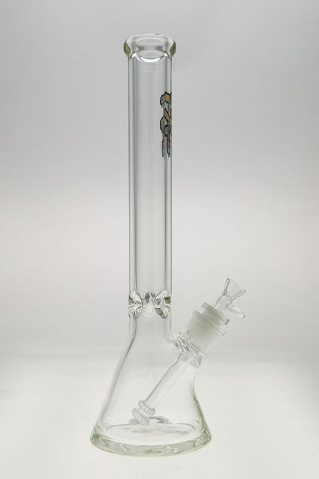 TAG 18" Beaker Bong 50x9MM with Wavy Tie Dye Label and 28/18MM Downstem, Front View