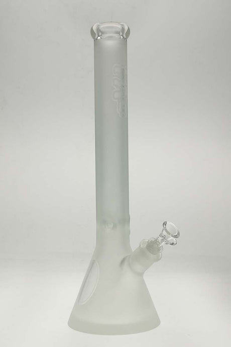 Thick Ass Glass 18" Beaker Bong in Frosted Glass, Super Thick 50x9MM, with Downstem, Front View