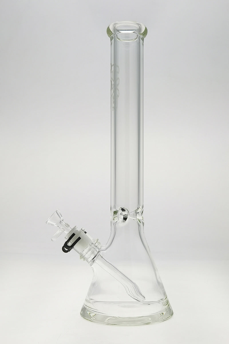 TAG 18" Super Thick Beaker Bong with 18/14MM Downstem, Rasta Color Accents - Front View
