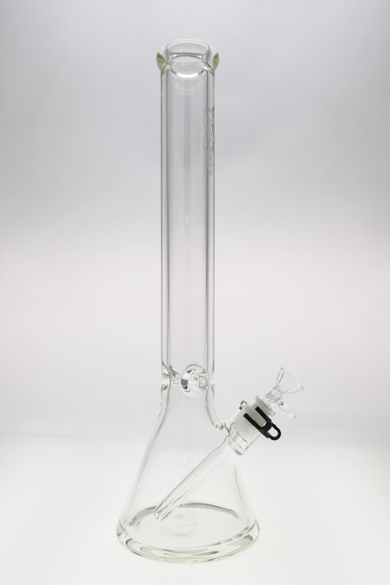 TAG 18" Super Thick Beaker Bong with Rasta Detail on Downstem, Front View