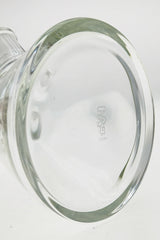 Close-up view of TAG 18" Beaker Base showing the thick 50x9MM glass and embossed logo