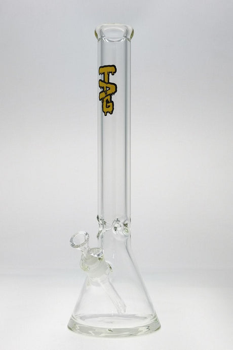 TAG 18" Super Thick Beaker Bong with Rasta Logo - Front View on White Background