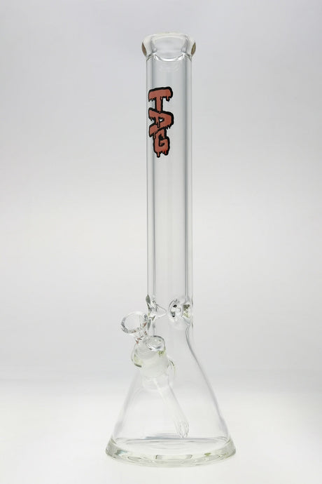 TAG 18" Super Thick Beaker Bong with Rasta Logo - Front View on White Background