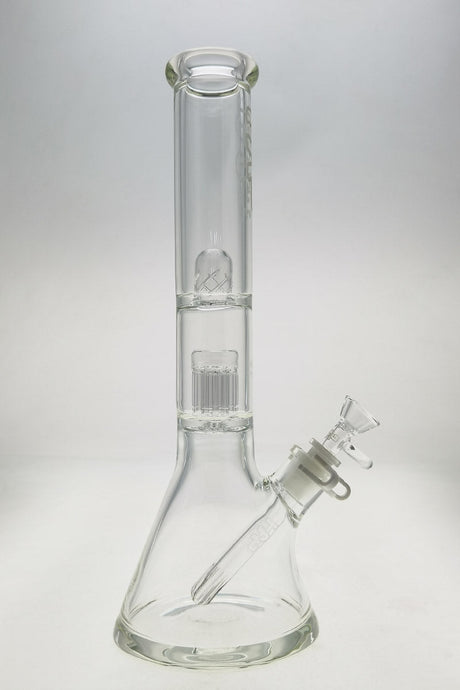 Thick Ass Glass 18" Clear Beaker Bong with 7MM Thickness and 5.25" Downstem, Front View