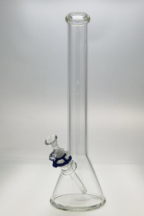 TAG 18" Beaker Bong 50x7MM with 18/14MM Downstem, Clear Quartz, Front View