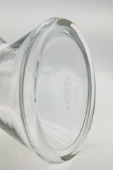Close-up of TAG 18" Beaker Base showing 50x7MM thickness and logo, no ice pinches