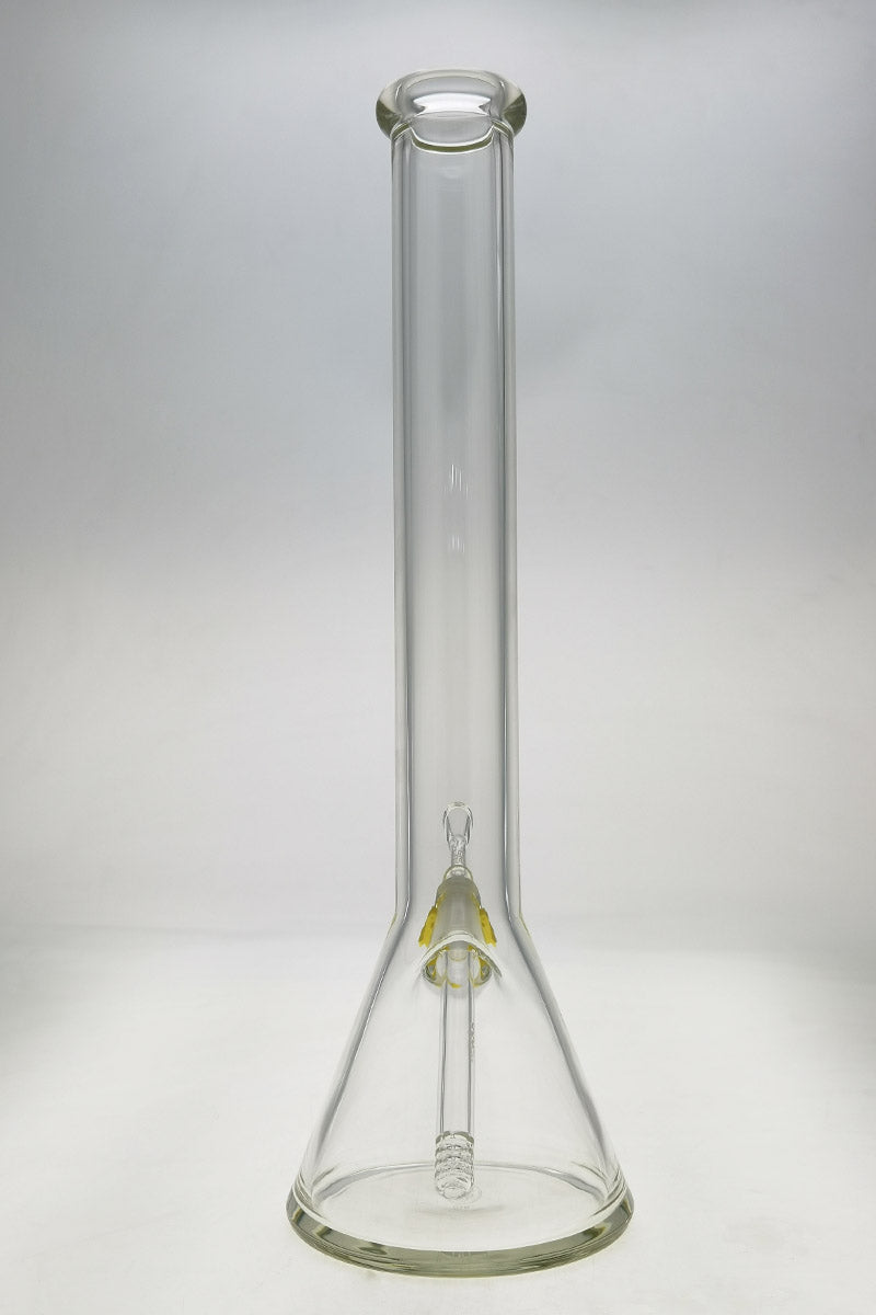 TAG 18" Beaker Bong 50x7MM with 18/14MM Downstem, Front View on White Background
