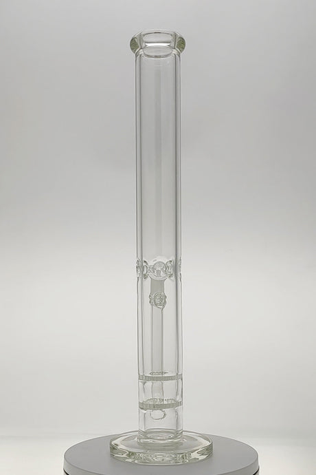 TAG 18" Double Honeycomb Bong with Ice Pinches 50x7MM, Front View on White Background