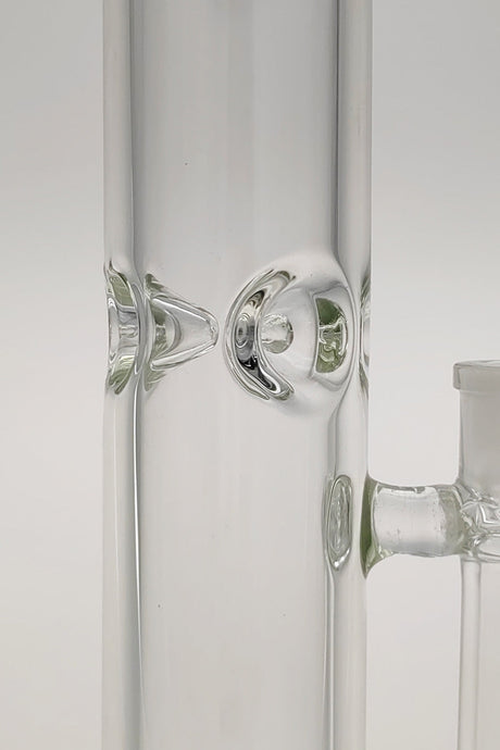 Close-up of TAG 18" Double Honeycomb Bong with Ice Pinches and 18MM Female Joint