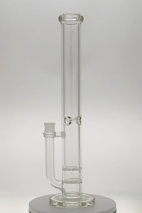 TAG 18" Double Honeycomb Bong with Ice Pinches, 50x7MM, Front View on White Background