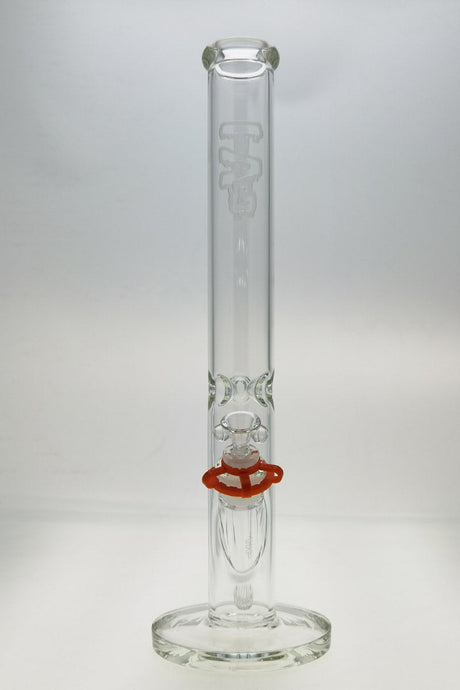 TAG 18" Straight Tube Bong with 50x5MM Glass and 18/14MM Downstem Front View