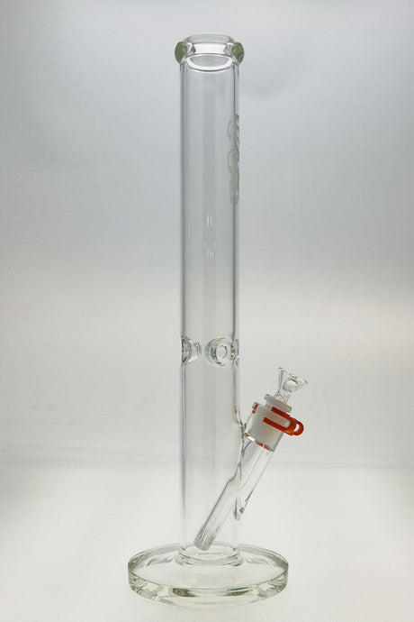 TAG 18" Straight Tube Bong 50x5MM with 18/14MM Downstem - Front View