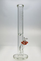 TAG 18-inch Straight Tube Bong with Rasta Logo, 50x9MM, 18/14MM Downstem, Front View