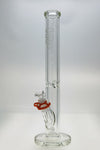 TAG 18" Straight Tube Bong with Rasta Logo, 50x9MM Glass, 18/14MM Downstem Front View