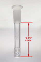 TAG 3.25" Super Slit Downstem with 54 Holes, Clear Glass, Front View
