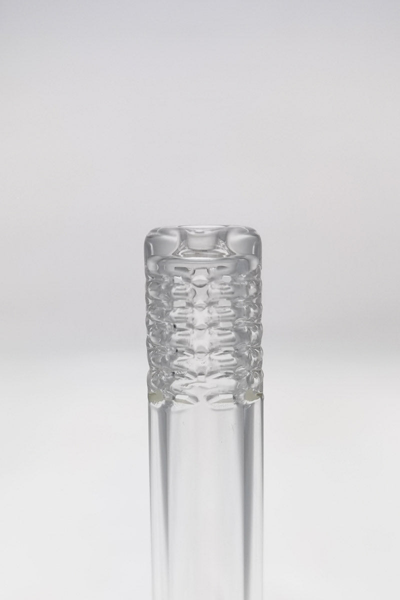 TAG 5.50" 54 Hole Gridded Super Slit Downstem for Bongs - Clear Glass Front View