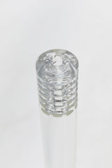 TAG 5.50" 54 Hole Open End Gridded Super Slit Downstem for Bongs, Close-up Top View