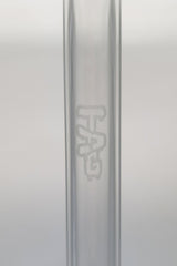 TAG brand 54-hole open end gridded super slit downstem for bongs, close-up view