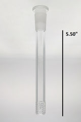 TAG 5.50" 54 Hole Open End Super Slit Downstem for Bongs, Front View on White Background