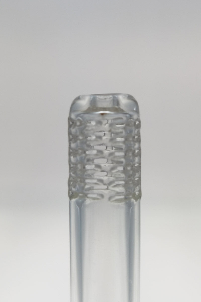 TAG 54 Hole Gridded Super Slit Downstem 5.50" - Clear Glass Close-up View