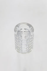 TAG 54-hole open end gridded super slit downstem for bongs, front view on white background