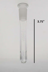 TAG 3.75" Closed End Rounded Showerhead Downstem by Thick Ass Glass - Front View