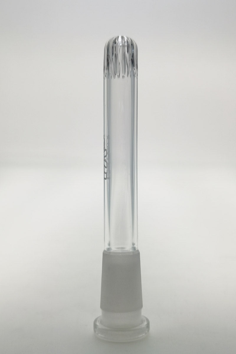 TAG 18/14MM Showerhead Downstem - Front View on Seamless White Background