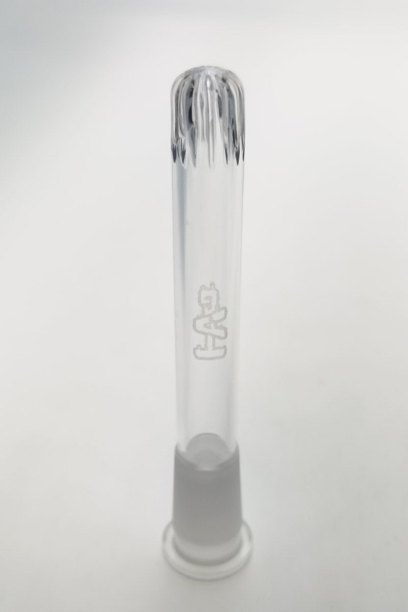 TAG Closed End Rounded Super Slit Showerhead Downstem for Bongs, 18/14MM, Front View