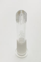 TAG super slit showerhead downstem for bongs, 18/14MM closed end, front view on white background